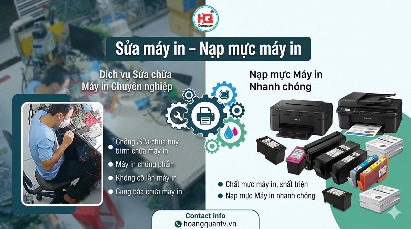 Dịch vụ sửa máy in -Nạp mực máy in